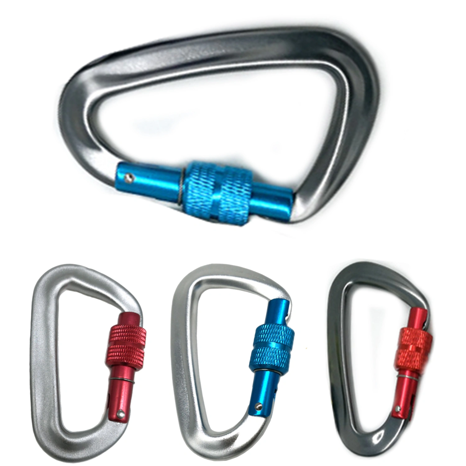 Outdoor D-Shaped Carabiner with Lock Backpack Keychain Safety Hanging Buckle