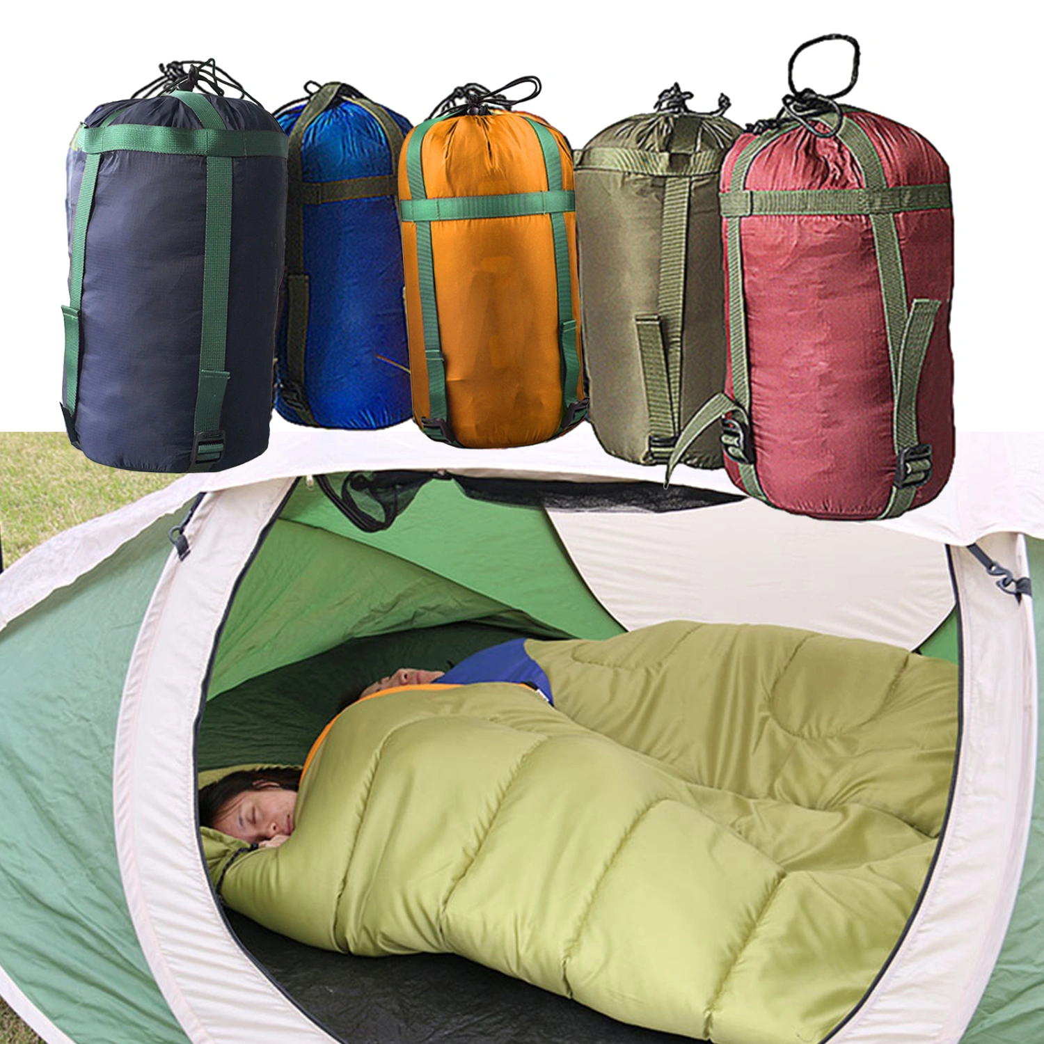 Sleeping Bag Storage Bag Heavy Duty Large Capacity Leak Proof Sleeping Bags Storage Stuff Sack Organizer for Camping
