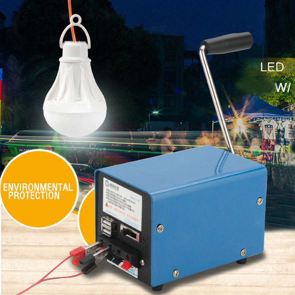 Outdoor Portable Manual Hand-cranked Generator USB Charge Electric Dynamo Power