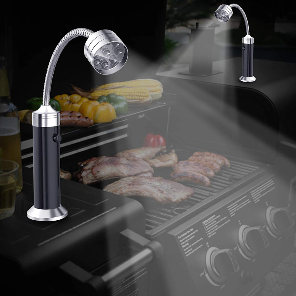 Super Bright LED Light Magnetic Base Flexible Gooseyneck Barbecue Grilling Lamp