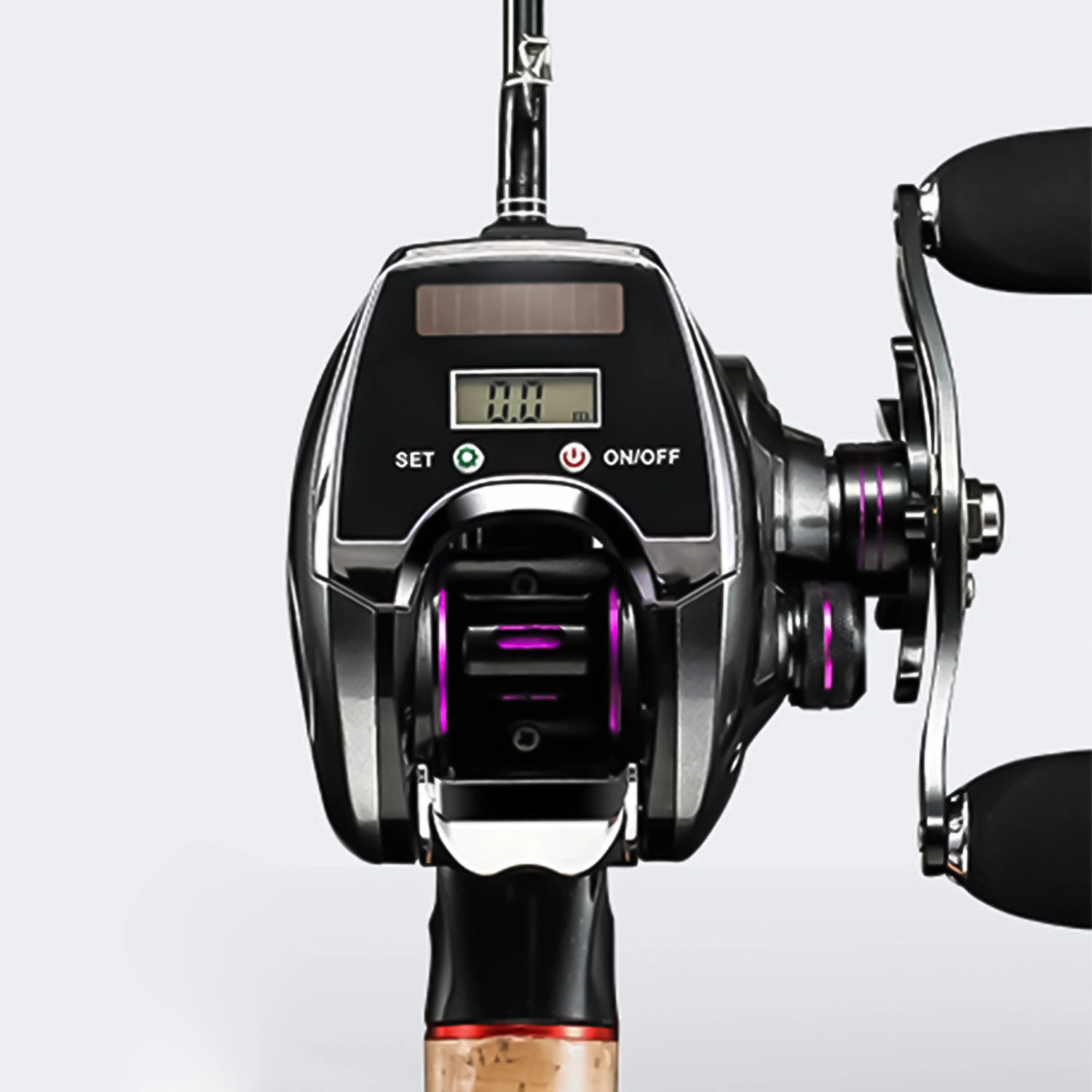 1 Set Spinning Reel 8/1 Speed Ratio Automatic Wiring Backlight Electronic Fishing Reel Counter for Night Fishing