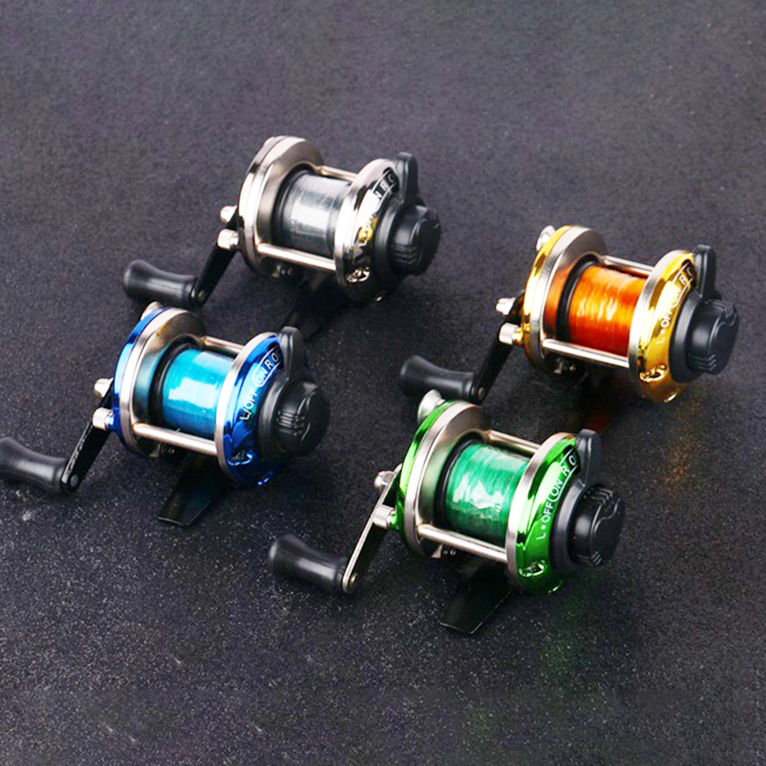 Winter Mini Trolling Ice Fishing Reel Spinning Wheel Fish Tackle Tool with Line