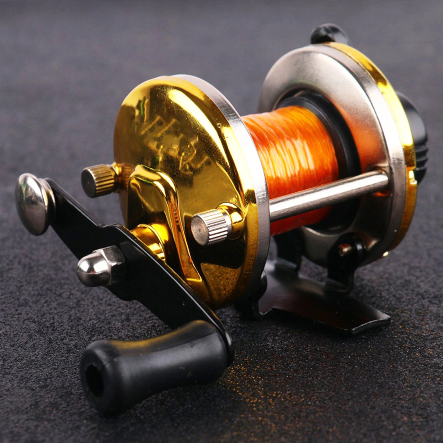 Winter Mini Trolling Ice Fishing Reel Spinning Wheel Fish Tackle Tool with Line