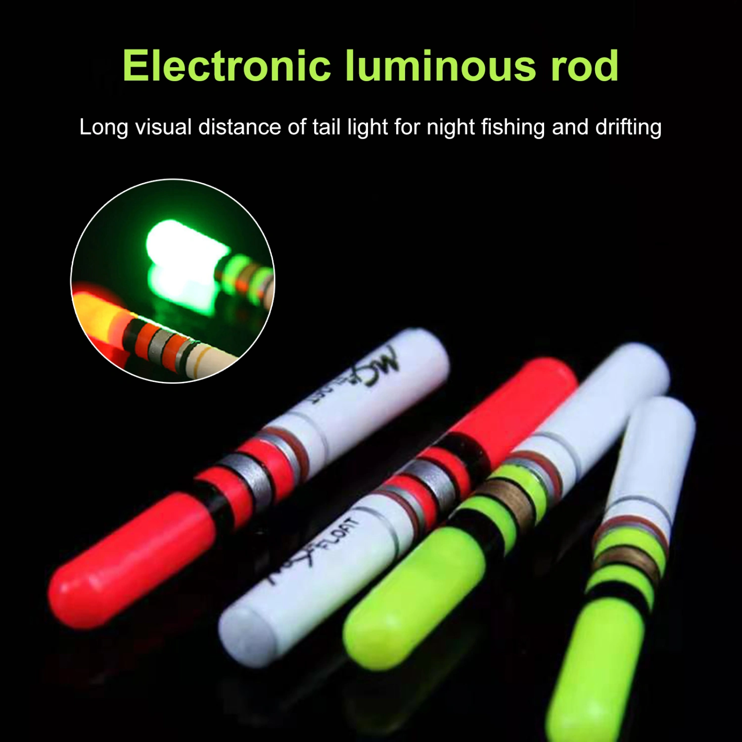 Electronic Fishing Float Light Stable Plastic High Strength Fishing Glow Stick for Angling