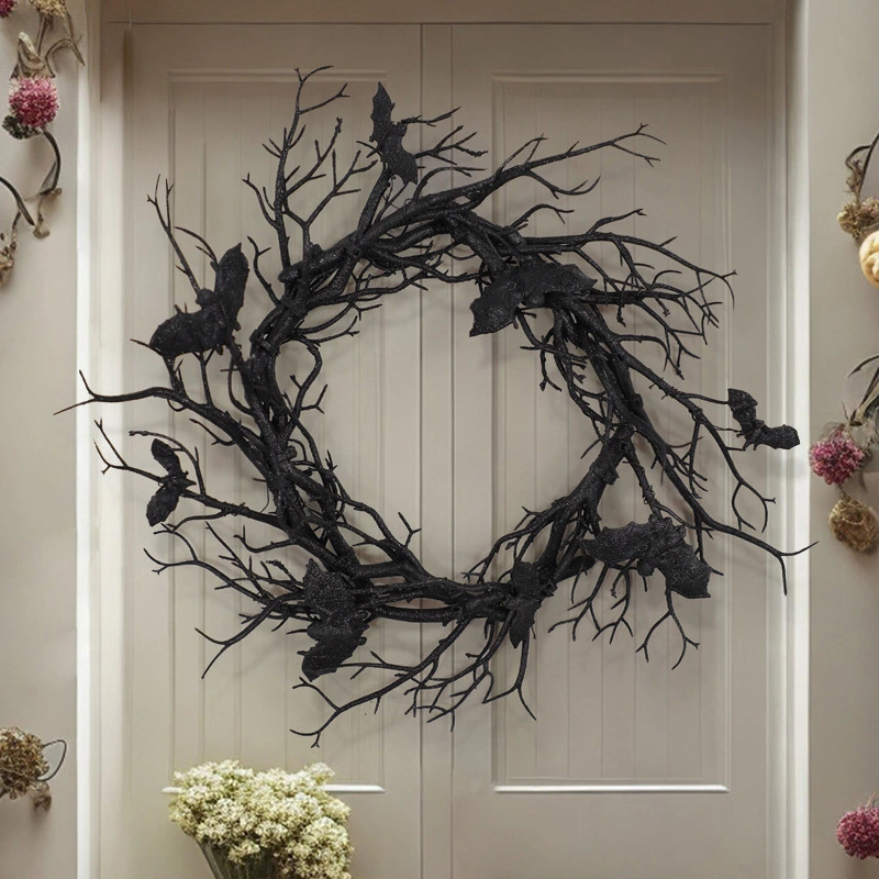 Halloween Simulation Deadwood Bat Garland