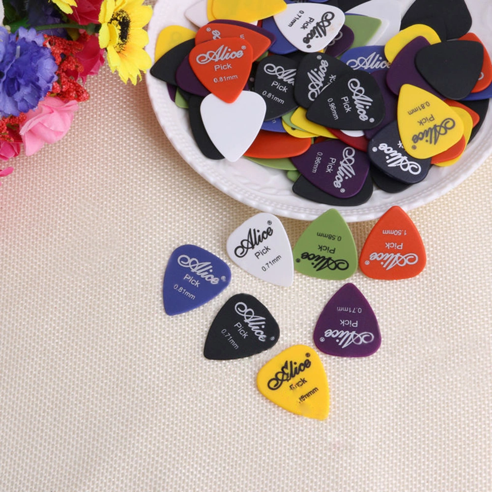 100Pcs Lightweight 6 Thickness Assorted Acoustic Electric Guitar Picks Plectrum