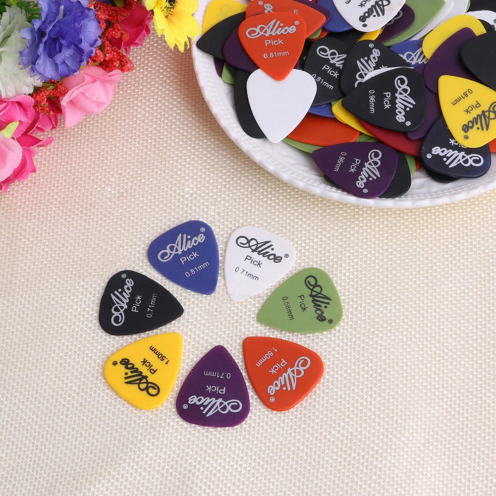 100Pcs Lightweight 6 Thickness Assorted Acoustic Electric Guitar Picks Plectrum
