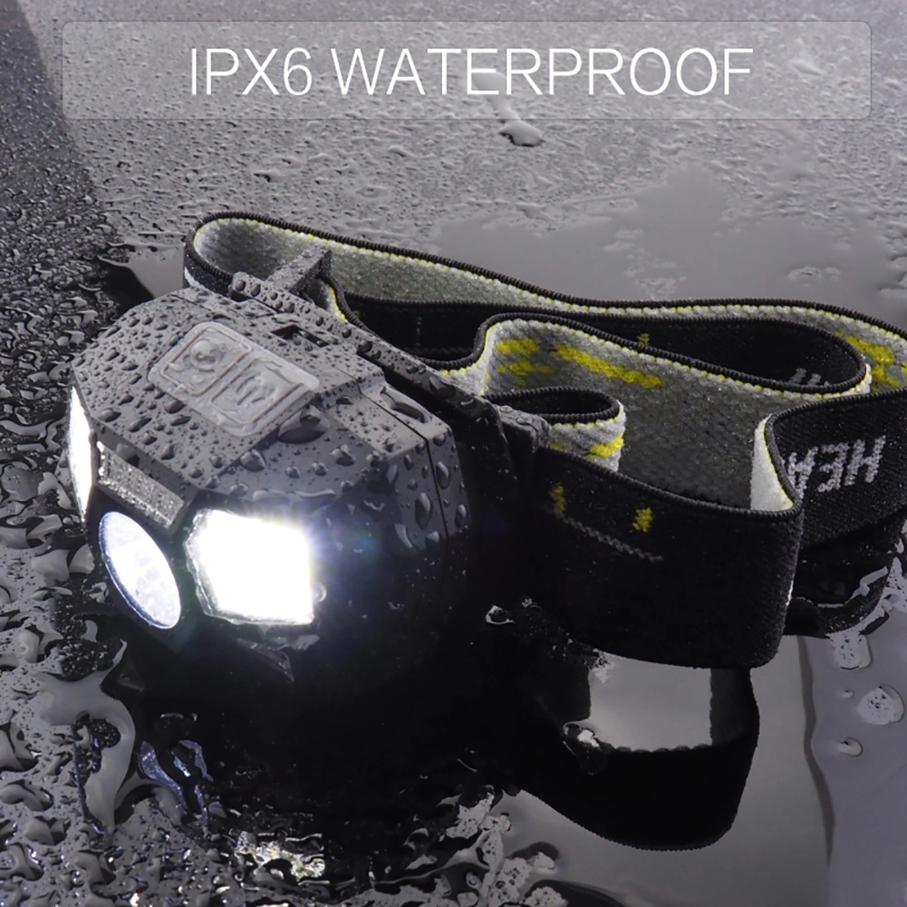 5000LM USB Rechargeable Night Fishing Camping Gesture Sensing LED Headlight Lamp