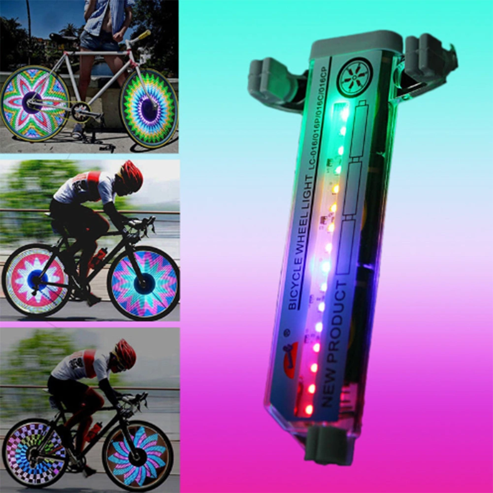 Waterproof 16 LED Bike Bicycle Tire Wheel Spoke Light Auto Sensor Cycling Lamp