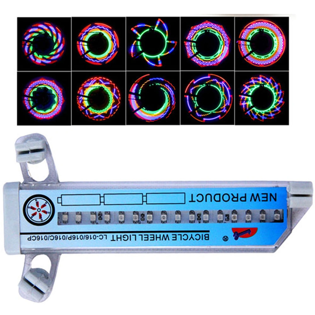 Waterproof 16 LED Bike Bicycle Tire Wheel Spoke Light Auto Sensor Cycling Lamp