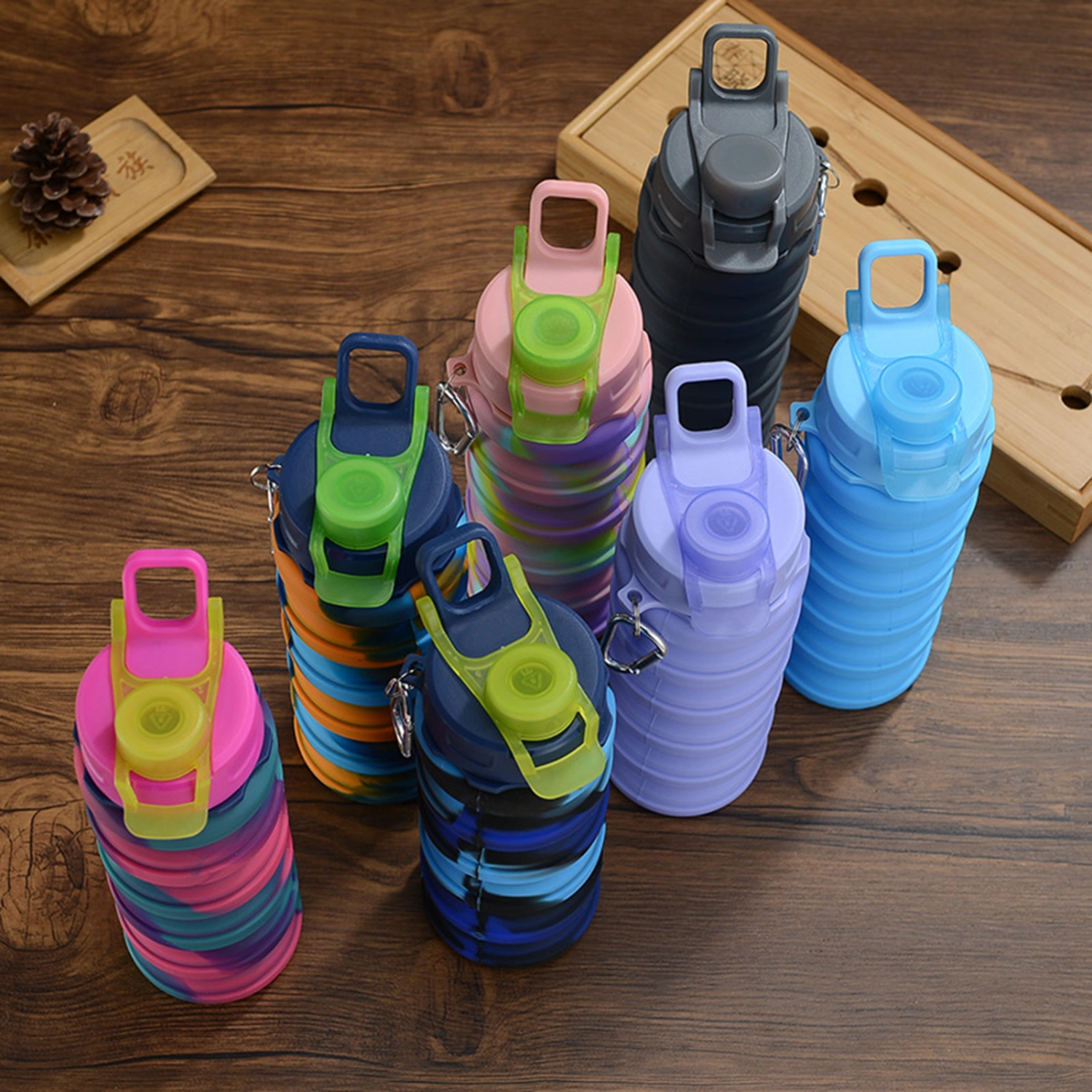 500ml Foldable Water Bottle Portable Bicycle Cycling Drinking Cup for Outdoor Sports