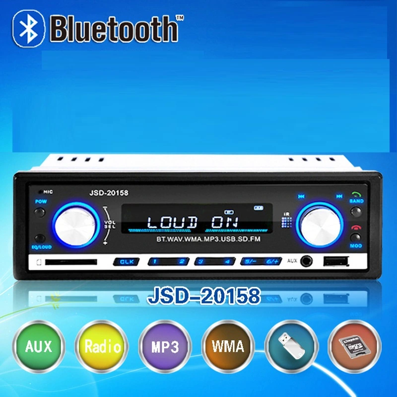 Car MP3 Bluetooth Player With Charging Function Truck Card Inserting Machine 20158 With CE