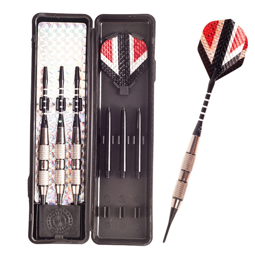 3Pcs/Set Professional Aluminium Alloy Plastic Darts Shaft Tip Flights with Box