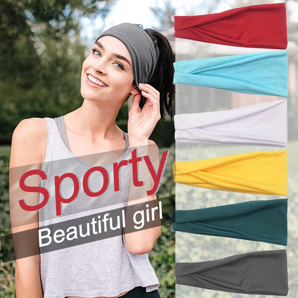 Elastic Breathable Yoga Running Sports Fitness Anti-slip Headband Sweat Band