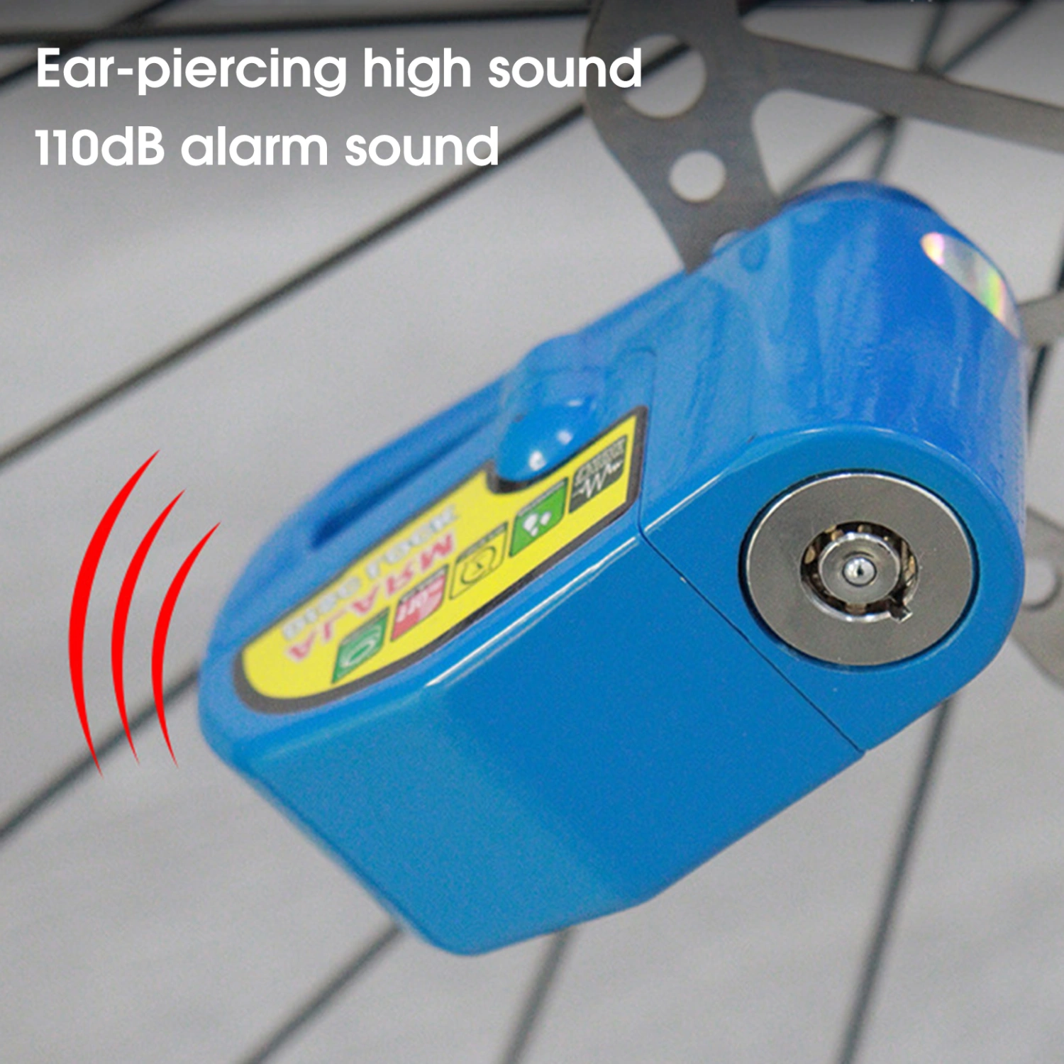 Motorcycle Alarm Lock High Decibel Anti-theft Waterproof Bicycle Wheel Disc Brake Siren Lock for Electric Car
