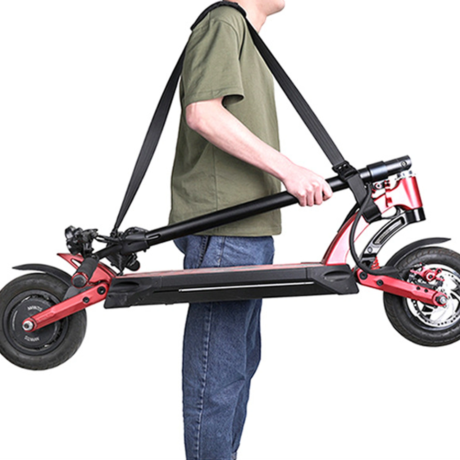 Scooter Shoulder Strap Strong Load-bearing Quick Release Non-Slip Adjustable Easy to install Carry Scooter Nylon Kid Electric Scooter Balance Bike Carrying Strap for Student