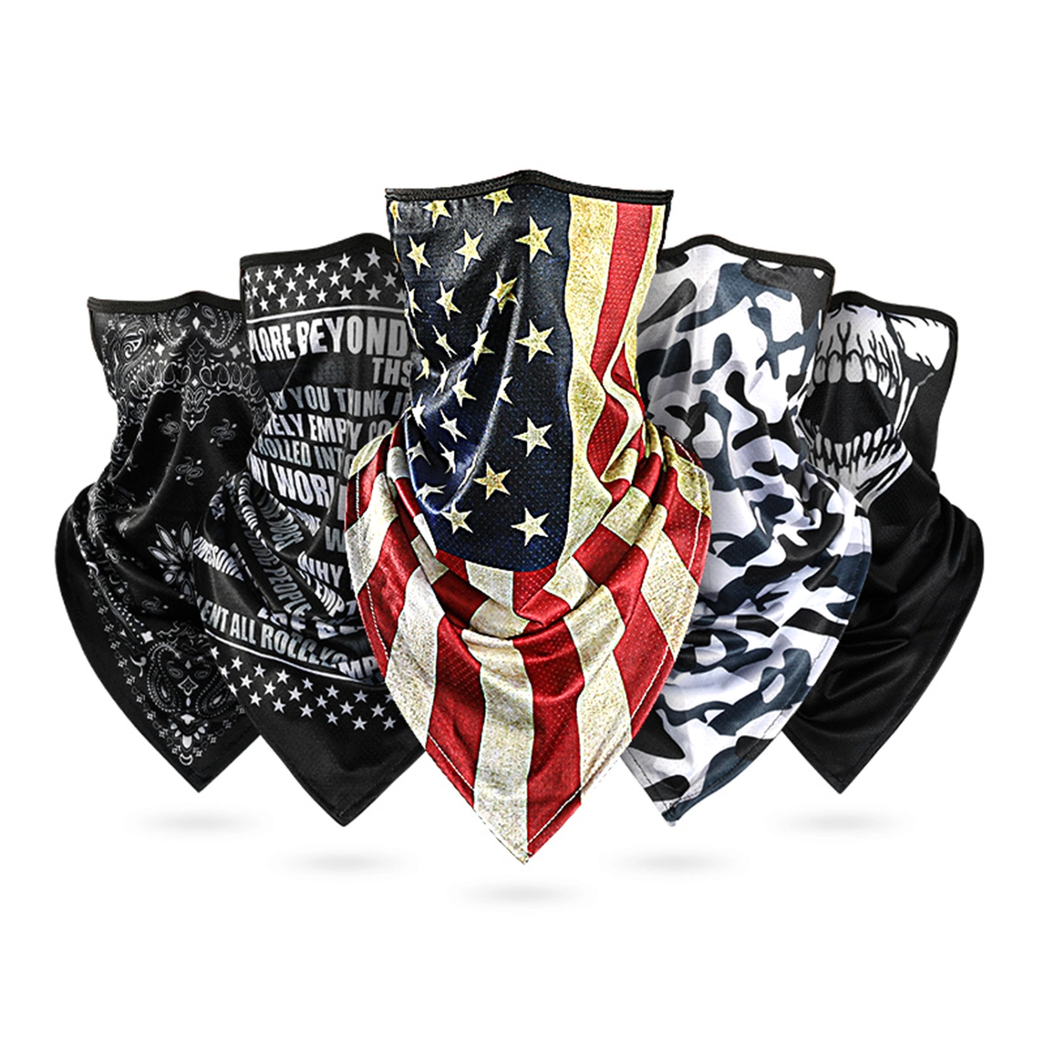Ice Silk Triangle Cycling Scarf Sun Resistant Quick Drying Good Ventilation Riding Face Cover for Outdoor