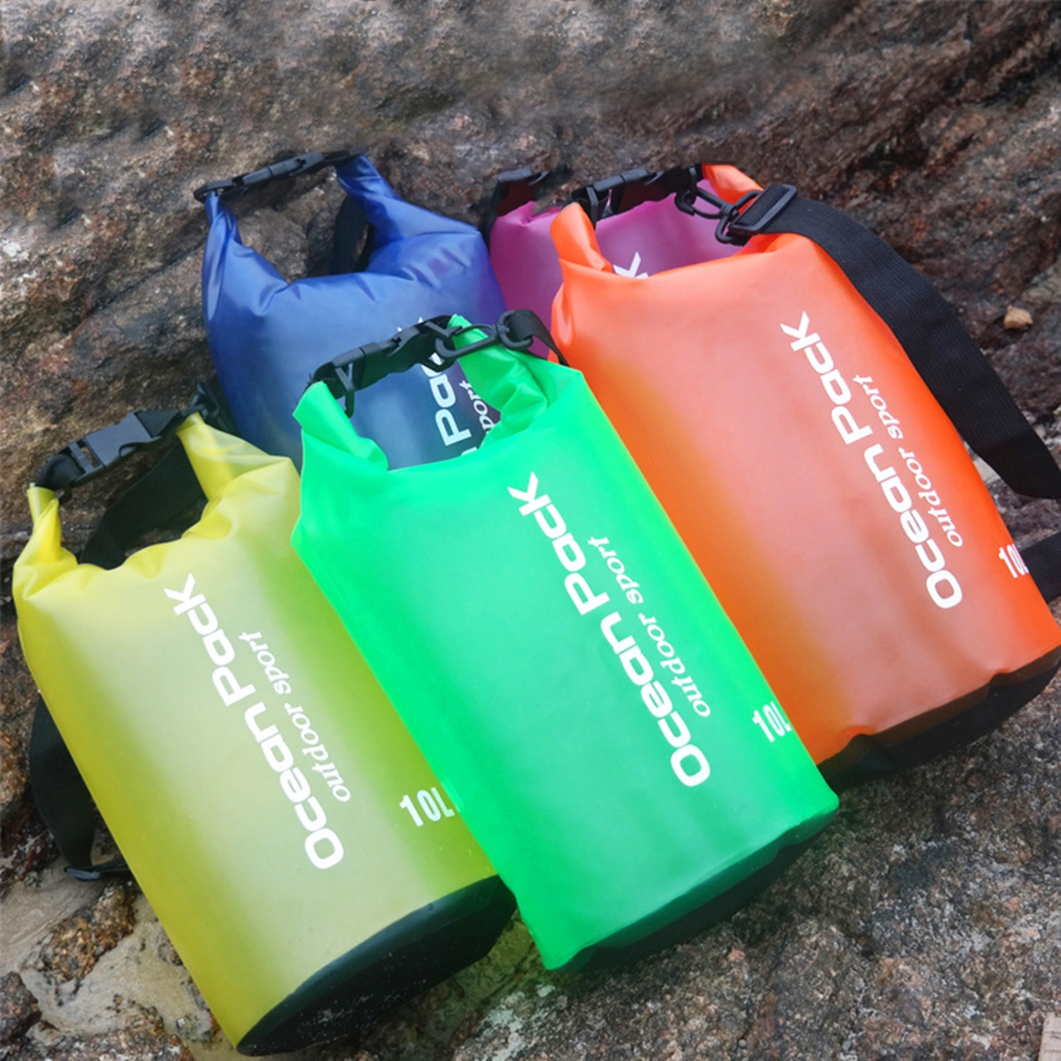 2/5/10/15/20L Rafting Bag Foldable High Capacity Leak-proof PVC Waterproof Dry Bag Pack Sack Swimming Bag Outdoor Supplies