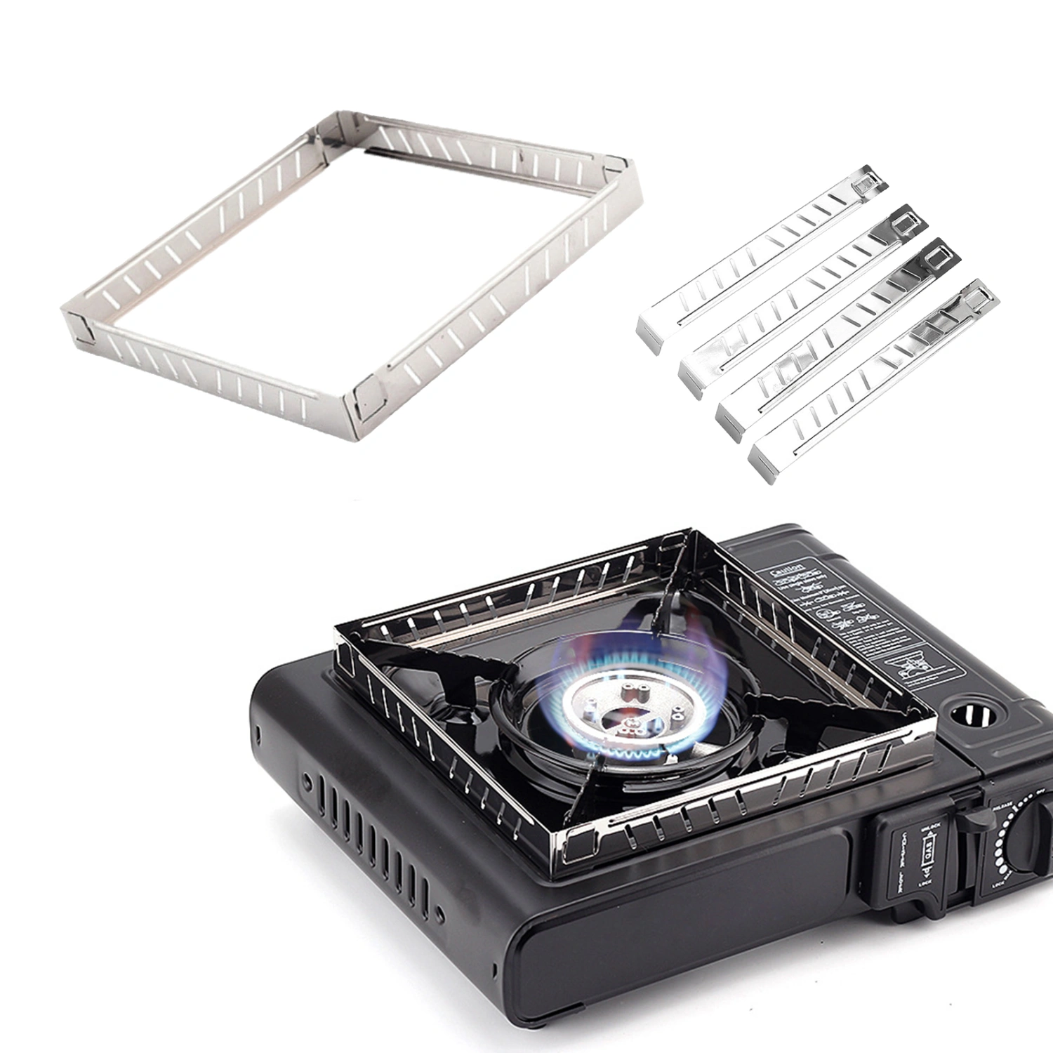 Gas Stove Windscreen Windproof Energy Saving Anti-rust High Strength Stainless Steel Camping Burner Windshield for Outdoor 