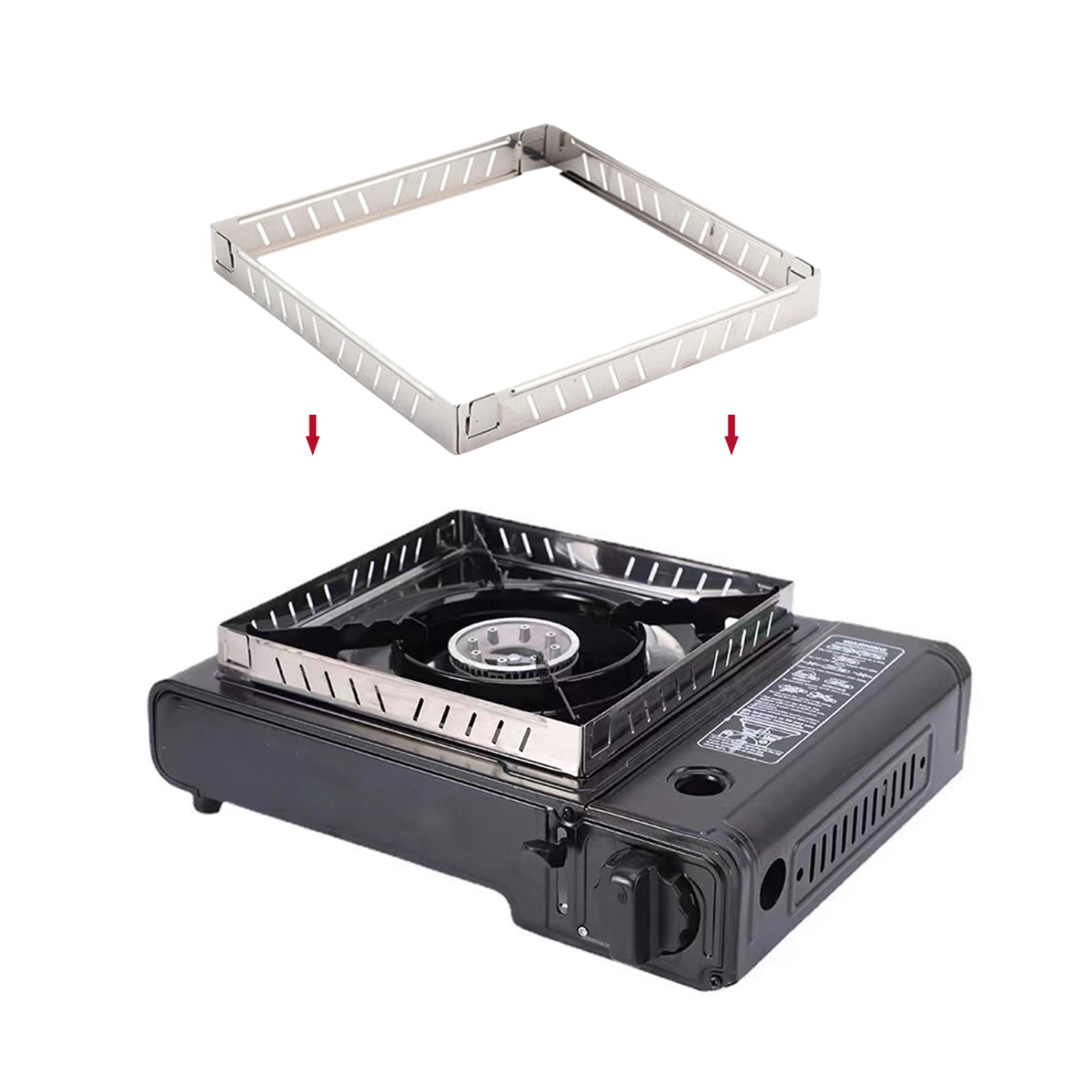 Gas Stove Windscreen Windproof Energy Saving Anti-rust High Strength Stainless Steel Camping Burner Windshield for Outdoor 