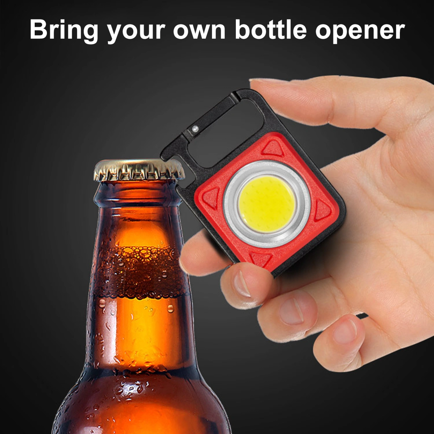 Camping Light Multifunctional Portable Rechargeable Adjustable Strong Magnetic Bottle Opener Lightweight Super Bright COB Keychain Outdoor Lamp Camping Supplies