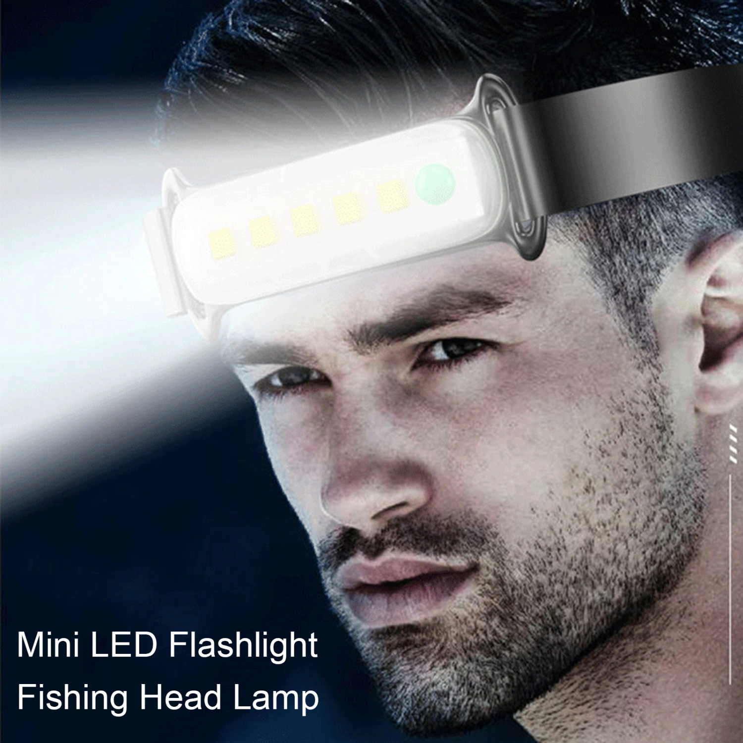 COB LED Headlamp Waterproof Portable Rechargeable 3 Modes Adjustable Illumination Multifunctional Running Riding Fishing Outdoor Flashlight Camping Equipment