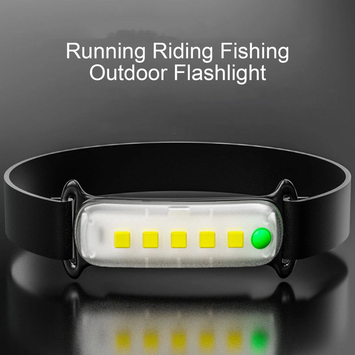 COB LED Headlamp Waterproof Portable Rechargeable 3 Modes Adjustable Illumination Multifunctional Running Riding Fishing Outdoor Flashlight Camping Equipment