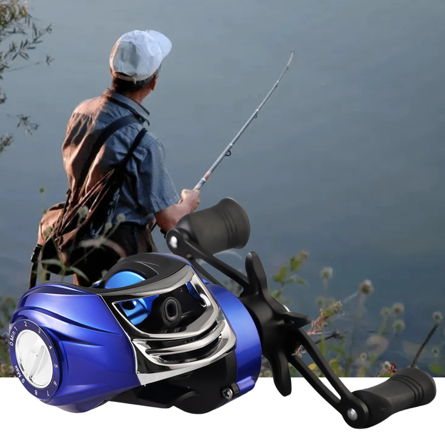 Baitcasting Reel Magnetic Brake O-Type Outlet Anti-bombing Fishing High Speed Ratio 18+1 Spools Anti-fry Line Fishing Reel for Outdoor Fishing