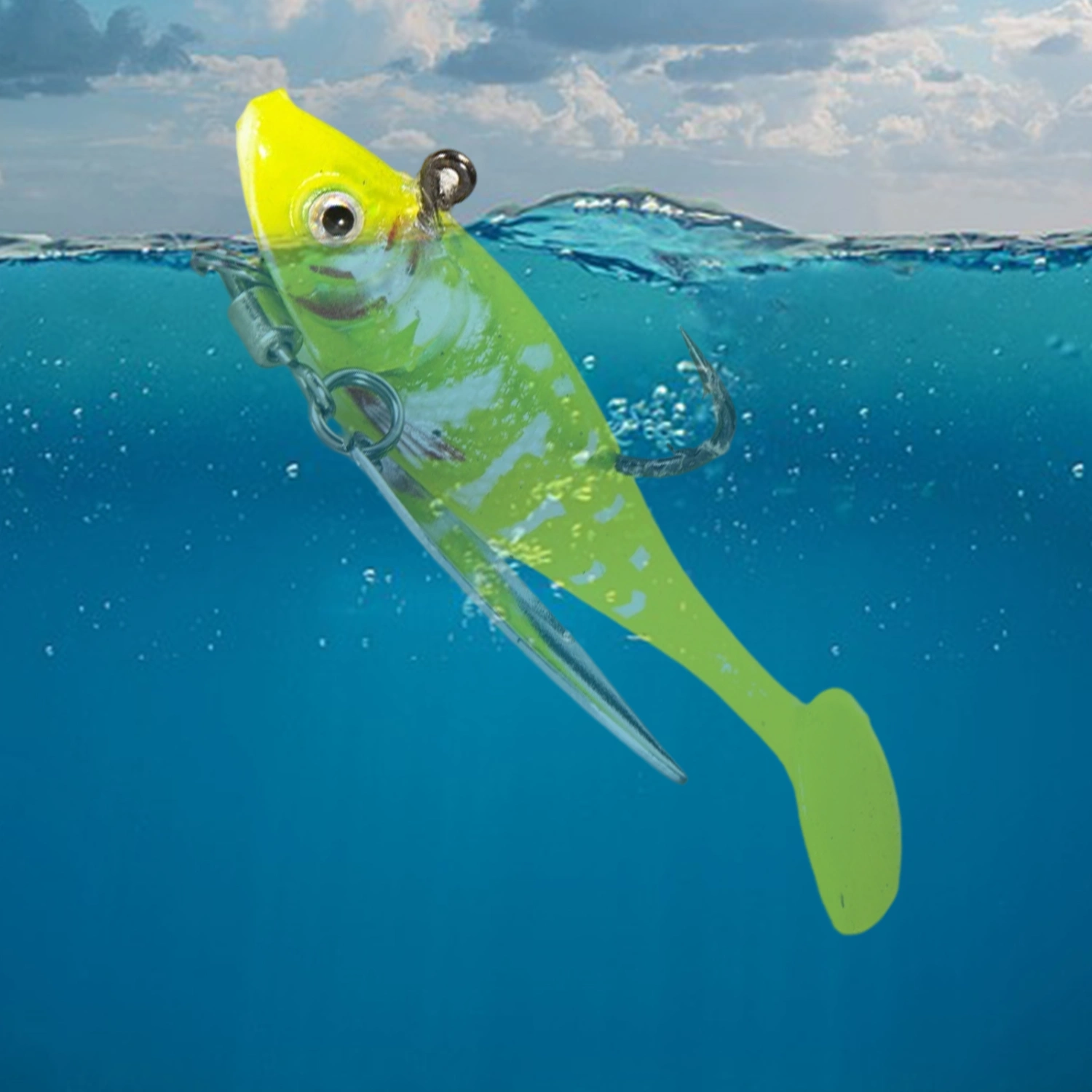 6cm Sequin Bait 3D Simulation Fisheye Sharp Hook Detailed Vivid Soft Texture Angling PVC Sequins Floating Soft Bait Outdoor Supply