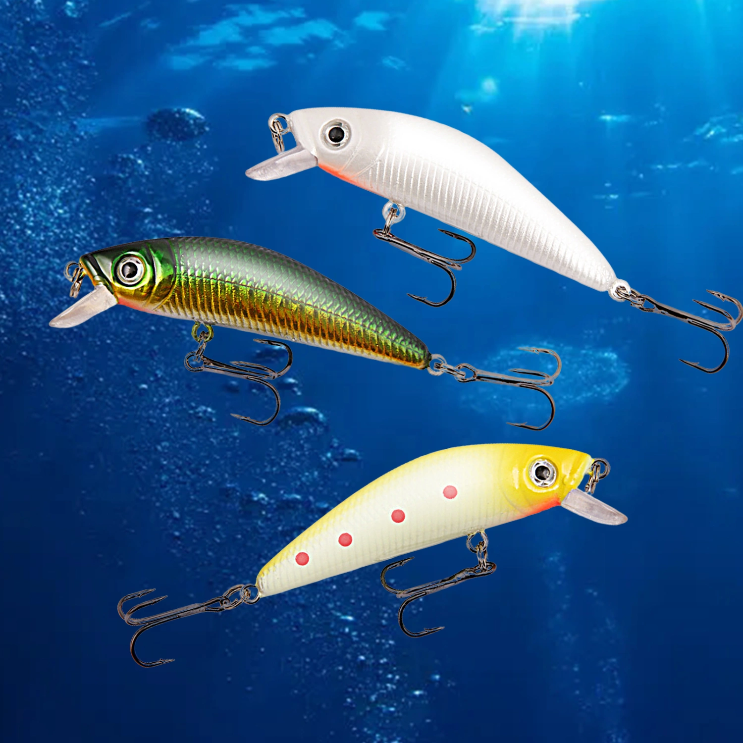 9.5cm/8g Fishing Bait Realistic Sharp Hooks 3D Eyes Sinking Minnow Wobblers Lure Bait Crankbait for Outdoor 