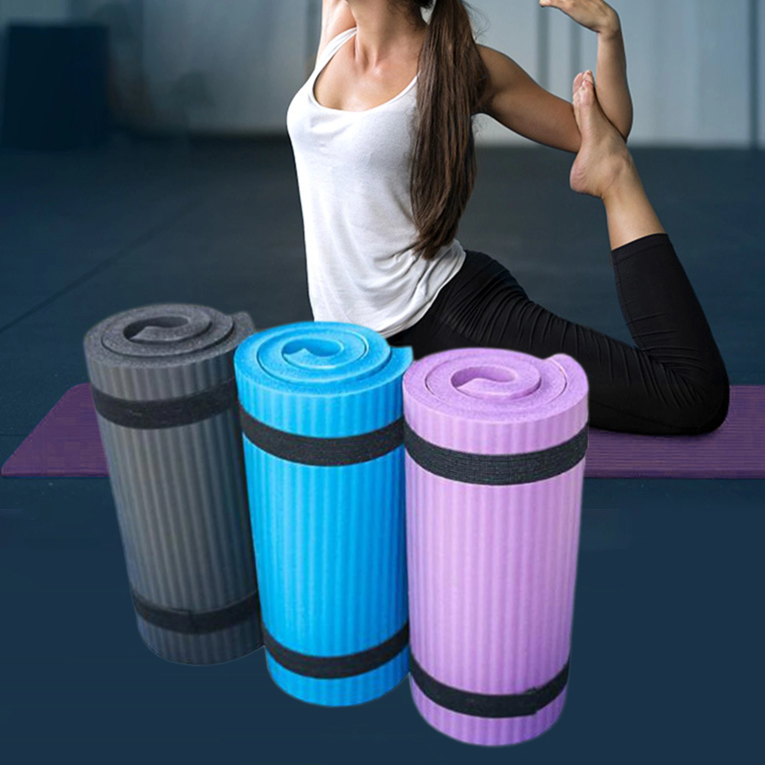 Yoga Sports Mat Non-slip Professional Pilates Auxiliary Pad Joints Protection Soft Rubber Elbow Support Cushion Floor Exercise Gym Mat Home Fitness Equipment