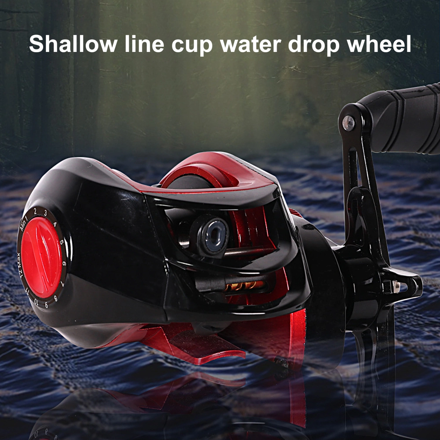 Baitcasting Reel Left/Right Hand Ultra-light Max Drag Gear Ratio 7.2:1 Freshwater Saltwater Fishing Reel for Fishing