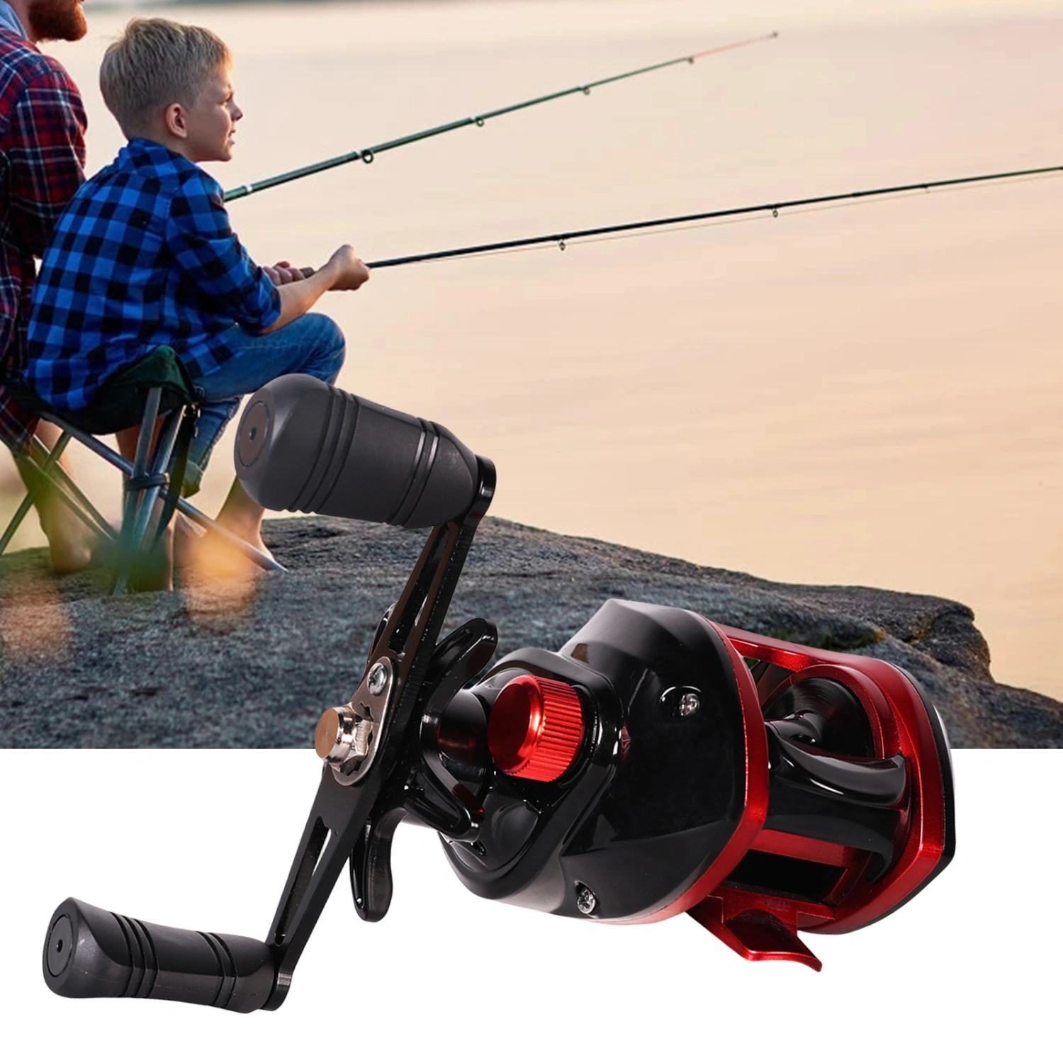 Baitcasting Reel Left/Right Hand Ultra-light Max Drag Gear Ratio 7.2:1 Freshwater Saltwater Fishing Reel for Fishing