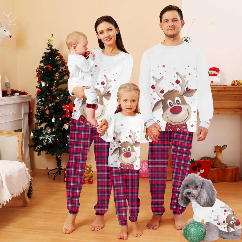 Baby Christmas Pajamas,Christmas Themed Pajamas For Dad, Mom, Daughter, Son, Baby, Pet Dog and Cat,All Size