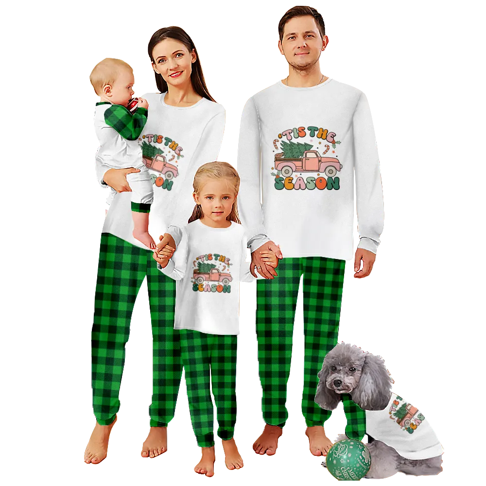 Christmas Pj Set,Christmas Themed Pajamas For Dad, Mom, Daughter, Son, Baby, Pet Dog and Cat,All Size