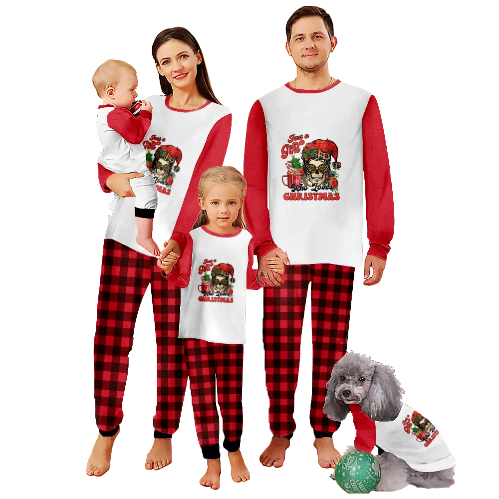 Christmas Pjs For Family,Christmas Themed Pajamas For Dad, Mom, Daughter, Son, Baby, Pet Dog and Cat,All Size