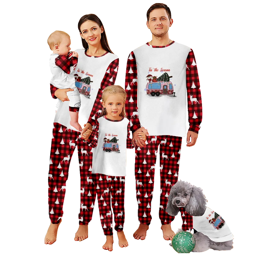 Toddler Girl Christmas Pajamas,Christmas Themed Pajamas For Dad, Mom, Daughter, Son, Baby, Pet Dog and Cat,All Size