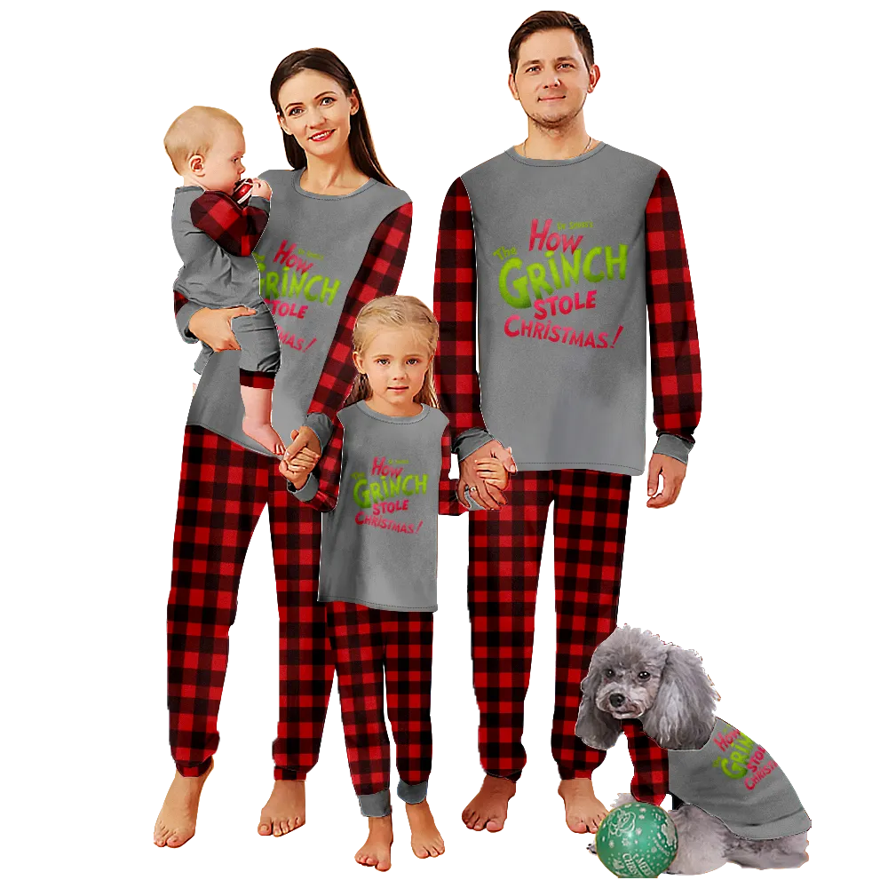 Christmas Pjs Set,Christmas Themed Pajamas For Dad, Mom, Daughter, Son, Baby, Pet Dog and Cat,All Size