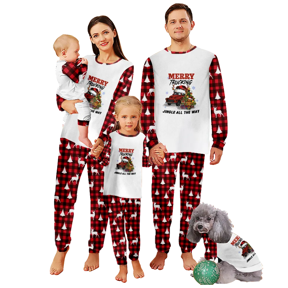 Woman Christmas Pajamas,Christmas Themed Pajamas For Dad, Mom, Daughter, Son, Baby, Pet Dog and Cat,All Size