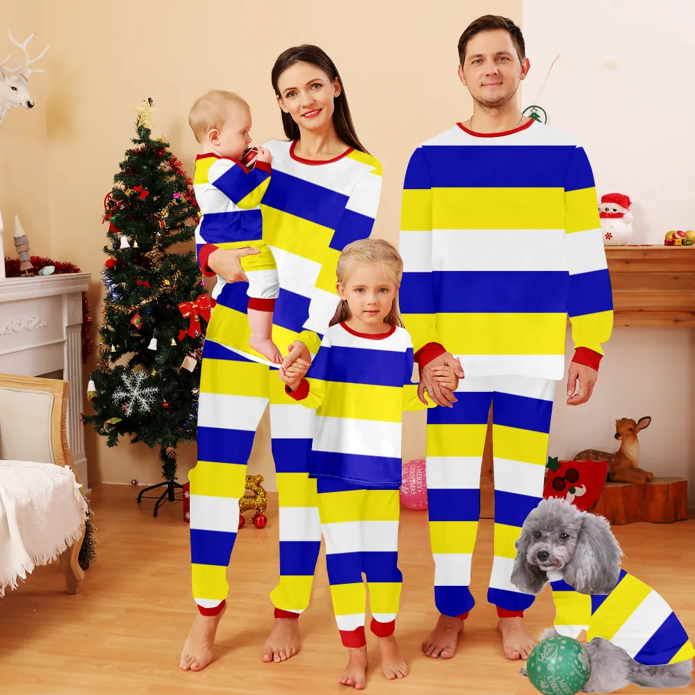 Christmas Family Matching Pajamas Set,Christmas Themed Pajamas For Dad, Mom, Daughter, Son, Baby, Pet Dog and Cat,All Size