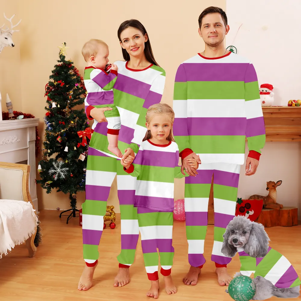 Christmas Couple Pajamas,Christmas Themed Pajamas For Dad, Mom, Daughter, Son, Baby, Pet Dog and Cat,All Size