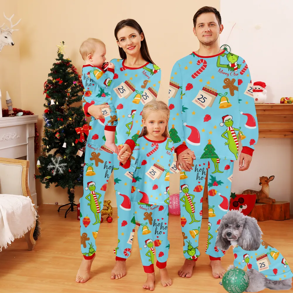 Christmas Matching Pajama Pants For Family,Christmas Themed Pajamas For Dad, Mom, Daughter, Son, Baby, Pet Dog and Cat,All Size