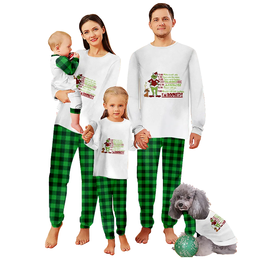 Couple Christmas Pajamas Matching Sets Adults,Christmas Themed Pajamas For Dad, Mom, Daughter, Son, Baby, Pet Dog and Cat,All Size