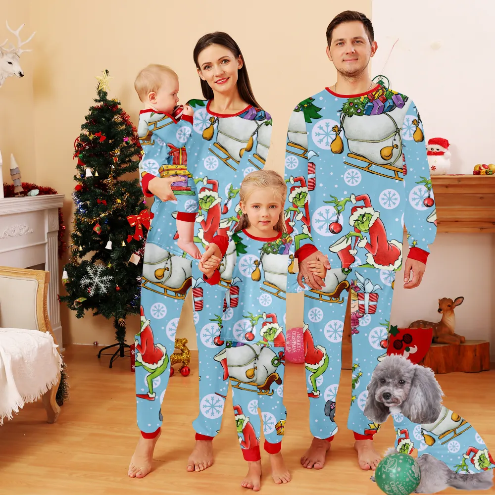 Christmas Matching Pajama Pants,Christmas Themed Pajamas For Dad, Mom, Daughter, Son, Baby, Pet Dog and Cat,All Size