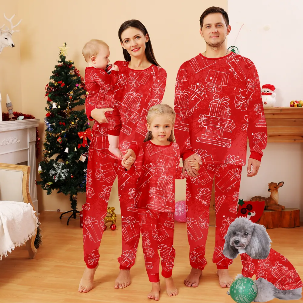 Christmas Matching Pajamas For Couples,Christmas Themed Pajamas For Dad, Mom, Daughter, Son, Baby, Pet Dog and Cat,All Size