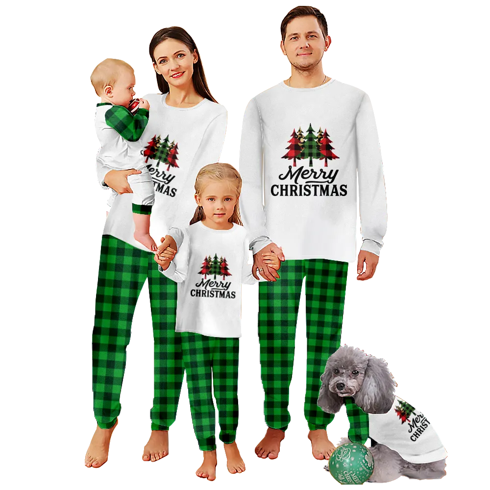 Christmas Pajamas For The Family,Christmas Themed Pajamas For Dad, Mom, Daughter, Son, Baby, Pet Dog and Cat,All Size