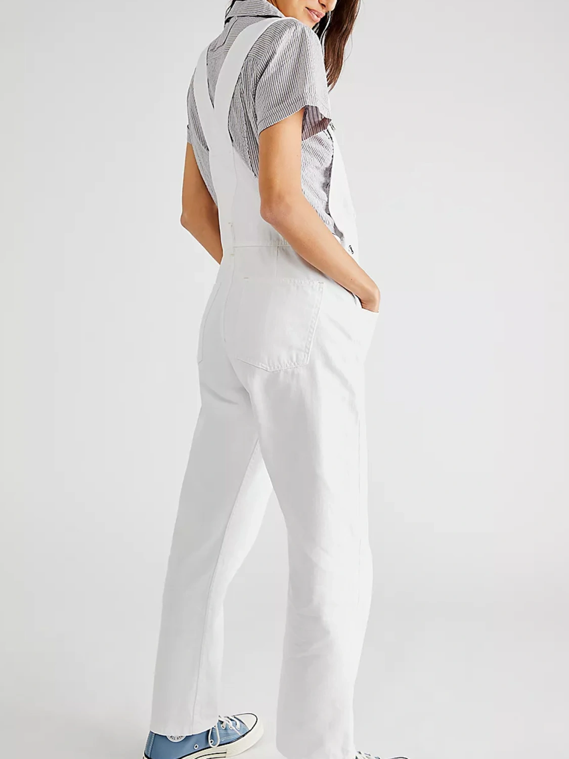 Women Denim Long Jumpsuit Casual Spaghetti Strap Wide Leg Romper Pants Summer Baggy Bib Overalls
