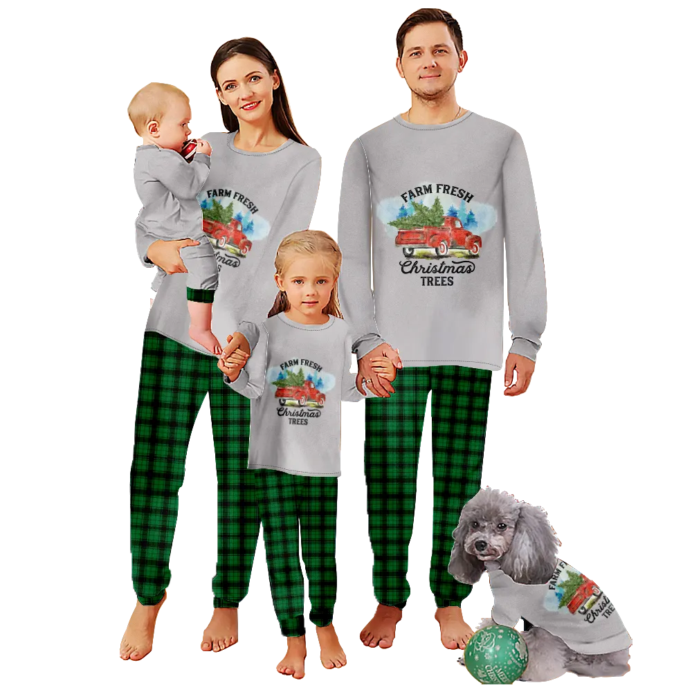 Mens Christmas Pajamas Set,Christmas Themed Pajamas For Dad, Mom, Daughter, Son, Baby, Pet Dog and Cat,All Size