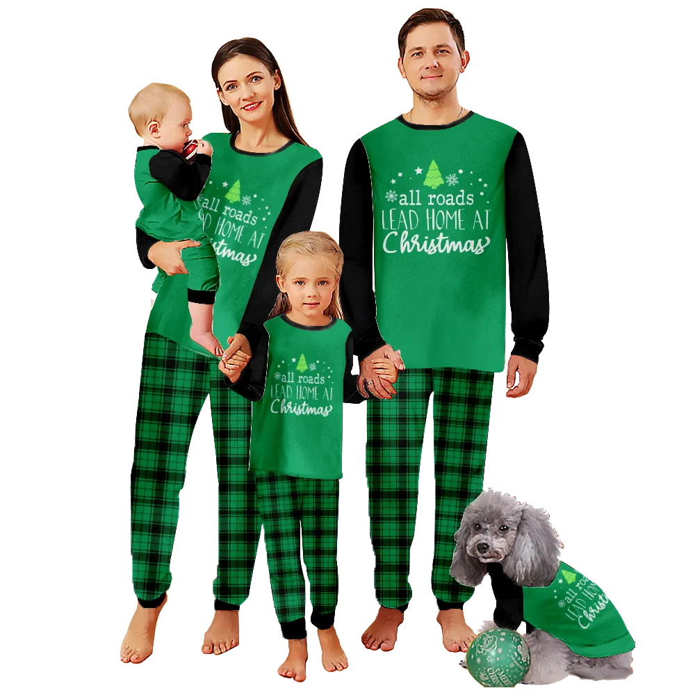 Pet Christmas Matching Pajamas,Christmas Themed Pajamas For Dad, Mom, Daughter, Son, Baby, Pet Dog and Cat,All Size