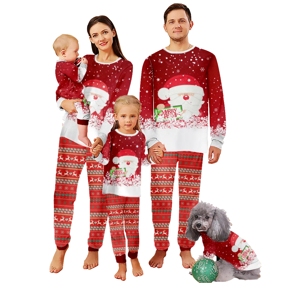 Plaid Christmas Pajamas,Christmas Themed Pajamas For Dad, Mom, Daughter, Son, Baby, Pet Dog and Cat,All Size